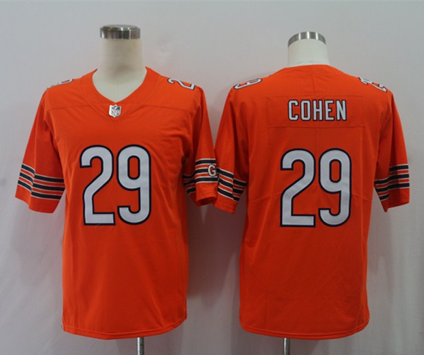 Men's Chicago Bears Tarik Cohen #29 Orange Jersey